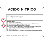 [35B620] 35B620 - cartello sostanze pericolose simbologia CLP " ACIDO NITRICO "