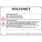 [35F250] 35F250 - cartello sostanze pericolose simbologia CLP " SOLFONET "