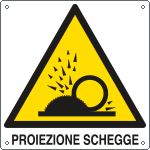 [402401Y] 402401Y - Cartello pericolo proiezione schegge
