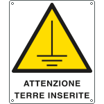 [417701W] 417701W - Cartello pericolo attenzione terre inserite