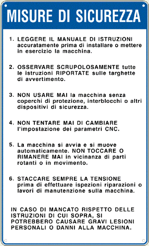 [49231G] 49231G - Cartello alluminio MISURE DI SICUREZZA