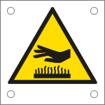 [49650N] 49650N - Cartello alluminio pericolo emissione calore