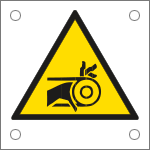 [49694M] 49694M - Cartello alluminio pericolo trasmissione cinghie