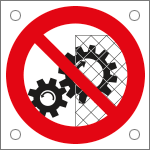 [49711N] 49711N - Cartello alluminio divieto non rimuovere dispositivo