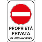 [5613K] 5613K - Cartello proprietà privata vietato accesso