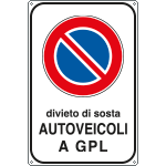 [5636X] 5636X - Cartello divieto sosta autoveicoli a GPL