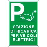 [5689X] 5689X - Cartello parcheggio stazione di ricarica per veicoli elettrici