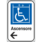 [5695X] 5695X - Cartello alluminio informazione Ascensore disabili