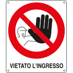 [611202Y] 611202Y - Cartello divieto vietato l'ingresso