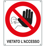 [611203Y] 611203Y - Cartello divieto vietato l'accesso