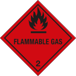 [6445D] 6445D - Cartello trasporto merci FLAMMABLE GAS (2)