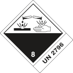 [8208L] 8208L - etichetta 100x120 CORROSIVE UN 2796