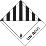 [8212L] 8212L - etichetta 100x120 MISCELLANEOUS DANGEROUS EN3082