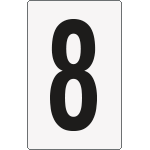 [8658BN] 8658BN - Cartello numero 8 per contrassegnare