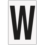 [8933BN] 8933BN - Cartello lettera W per contrassegnare
