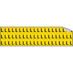 [900L] 900L - Foglio n.60 etichette adesive G/N lettera L