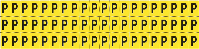 [900P] 900P - Foglio n.60 etichette adesive G/N lettera P