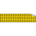 [901C] 901C - Foglio n.60 etichette adesive G/N lettera C