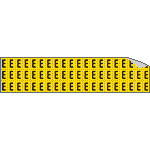 [901E] 901E - Foglio n.60 etichette adesive G/N lettera E