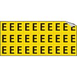 [902E] 902E - Foglio n.30 etichette adesive G/N lettera E