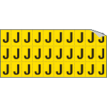 [902J] 902J - Foglio n.30 etichette adesive G/N lettera J