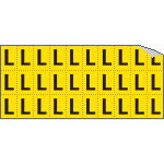 [902L] 902L - Foglio n.30 etichette adesive G/N lettera L