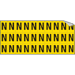 [902N] 902N - Foglio n.30 etichette adesive G/N lettera N