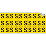 [902S] 902S - Foglio n.30 etichette adesive G/N lettera S