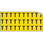 [902T] 902T - Foglio n.30 etichette adesive G/N lettera T