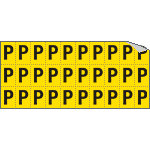 [903P] 903P - Foglio n.30 etichette adesive G/N lettera P