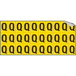 [903Q] 903Q - Foglio n.30 etichette adesive G/N lettera Q