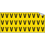 [903V] 903V - Foglio n.30 etichette adesive G/N lettera V