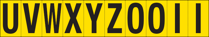 [904UZ] 904UZ - Foglio n.10 etichette adesive G/N lett.da U a Z