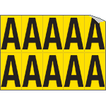 [906A] 906A - Foglio n.10 etichette adesive G/N lettera A