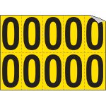 [906O] 906O - Foglio n.10 etichette adesive G/N lettera O