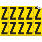 [906Z] 906Z - Foglio n.10 etichette adesive G/N lettera Z