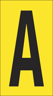 [907A] 907A - Foglio n.1 etichette adesive G/N lettera A