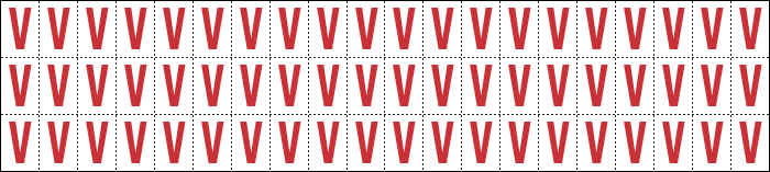 [911V] 911V - Foglio n.60 etichette adesive B/R lettera V