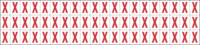 [911X] 911X - Foglio n.60 etichette adesive B/R lettera X