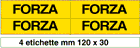 [9120B] 9120B - Foglio n. 4 etichette adesive FORZA