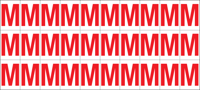 [912M] 912M - Foglio n.30 etichette adesive B/R lettera M