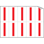 [916I] 916I - Foglio n.10 etichette adesive B/R lettera I