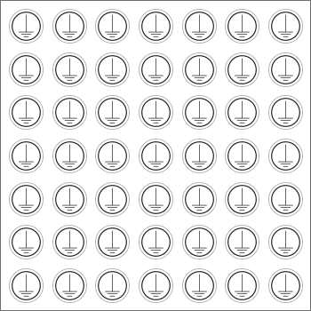 [9182C] 9182C - Foglio n.49 etichetta adesiva simbolo terra