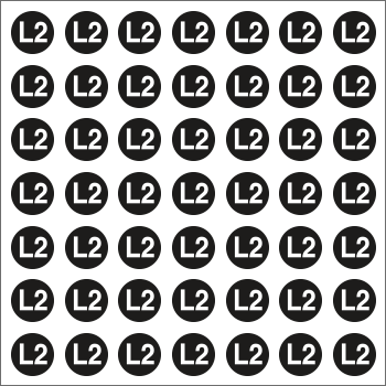 [9190C] 9190C - Foglio n.49 etichetta adesiva simbolo L2