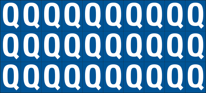 [922Q] 922Q - Foglio n.30 etichette adesive B/B lettera Q