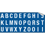 [923AZ] 923AZ - Foglio n.30 etichette adesive B/B lettera da A a Z