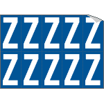 [925Z] 925Z - Foglio n.10 etichette adesive B/B lettera Z