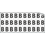 [933B] 933B - Foglio n.30 etichette adesive B/N lettera B