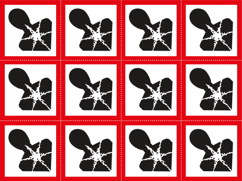 [9428B] 9428B - Foglio n.12 etichette adesive cancerogen