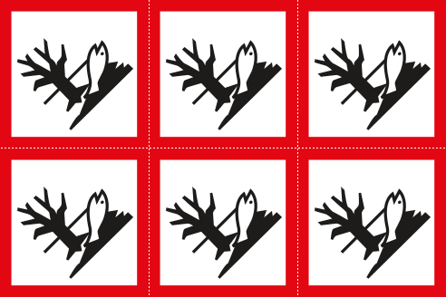 [9429A] 9429A - Foglio n. 6 etichette adesive pericolo ambiente